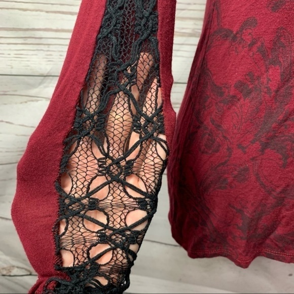 Maurices Embellished Lace Sleeve Top - Picture 3 of 7